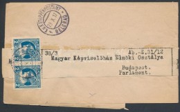 1917 2 X 2h Címszalagon / On Wrapper 'EP BELGRAD F' - Sonstige & Ohne Zuordnung