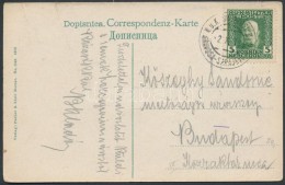 1913 Képeslap 5h Bélyeggel és Mozgóposta Bélyegzéssel / 5h On Postcard... - Other & Unclassified