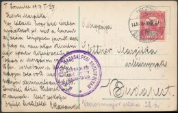 1917 Csorba-tó Képeslap / Postcard 'M.KIR.HONV. MAGASALPESI SKITANFOLYAM POPRÁDI-TÓI... - Other & Unclassified