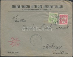 1917 Levél 'M.F.' Céglyukasztásos Bélyegekkel / Domestic Cover With Stamps With Perfin... - Other & Unclassified