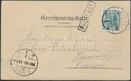 1900 Hajóposta Képeslap Osztrák Bélyeggel / Paquebot Postcard With Austrian Stamp... - Other & Unclassified