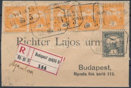 1900 1f és 5 X 3f Helyi Ajánlott Levélen / Mi 54, 3 X 56 On Local Registered Cover 'BUDAPEST... - Other & Unclassified