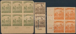 (*) 1916 Arató 40f Hatostömb + 1919 Magyar Posta 20f  Pár és 45f Négyestömb... - Other & Unclassified