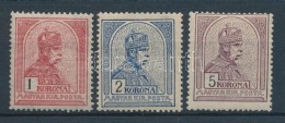 * 1909 Turul 1K, 2K, 5K (50.500) / Mi 105Y-107Y - Other & Unclassified