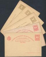 1896 Millenniumi Használatlan Díjjegyes LevelezÅ‘lapok: 2 Db 5kr és 3 Db 2kr / Millenium Of... - Other & Unclassified