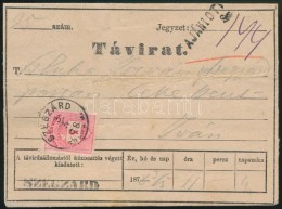 1878 Távirat Palánkáról Szentivánra, Szekszárdról Ajánlott... - Other & Unclassified