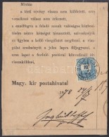 1878 Tudakozvány 10kr Bérmentesítéssel / Reclamation With 10kr Franking 'BUDAPEST L.f.9... - Other & Unclassified