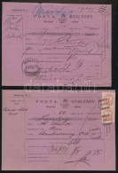 1877 Távirati Postautalvány / Telegramm Money-order Unit 2x5kr Franking ,,BUDAPEST FÅPOSTA' - Wien +... - Other & Unclassified
