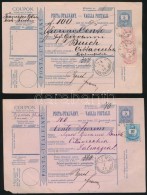 1876-1878 2 Db KétnyelvÅ± Díjjegyes Postautalvány 2x5kr Ill. 10kr... - Other & Unclassified