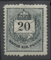 * 1874 20kr Eredeti Gumival, Pici Falcnyommal, Alul-felül Kimaradt Foglyuk (145.000+++) / Mi 19 With Original... - Other & Unclassified