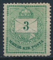 * 1874 3kr 13:13 Fogazással, Gyöngyjavítással / Pearl Retouche - Other & Unclassified