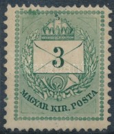 ** 1874 3kr 13:11 1/2 Fogazással, Bal FelsÅ‘ Gyöngy Javítással, A Korona Karcos (60.000)... - Other & Unclassified