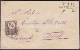 1873 Réznyomat 15kr Ajánlott Levélen / On Registered Cover 'BUDAPEST' + 'VÁR /... - Sonstige & Ohne Zuordnung