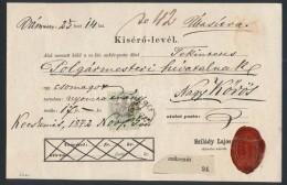 1872 Kocsiposta Szállítólevél 5kr Okmánybélyeggel / Coach Mail Parcel... - Other & Unclassified