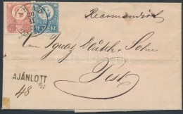 1871 Réznyomat 5kr + 10kr Ajánlott Komplett Levélen / Mi 10 + 11 On Registered Cover 'ARAD /... - Other & Unclassified