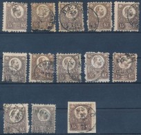 O 1871 13 Db Réznyomat 15kr Klf Színárnyalatokban / 13 X Mi 12 Colour Varieties - Other & Unclassified