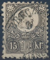 O 1871 Réznyomat 15kr Feketésbarna / Mi 12 Blackbrown 'DEBRECZEN AJÁNLO(TT)' - Sonstige & Ohne Zuordnung