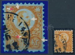 O 1871 Réznyomat 2kr Narancs álkettÅ‘snyomat, Lemezhibák / Mi 8 Double Print, Plate Flaws - Sonstige & Ohne Zuordnung