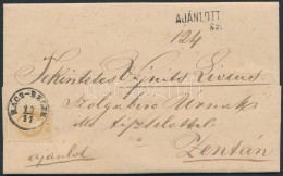 1870 Sárgásbarna 15kr Ajánlott Levélen / Yellowbrown 15kr On Registered Cover ... - Other & Unclassified