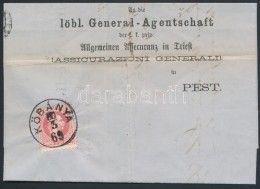 1867 5kr Levélen / On Cover 'KÅBÁNYA' - Pest - Other & Unclassified