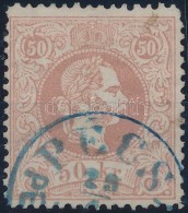 O 1867 50kr Kék / Blue 'PÉCS / PÉNZUTALVÁNY' (150.000) Certificate: Ferchenbauer - Other & Unclassified