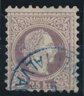 O 1867 25kr Barnásibolya (min. 60.000) / Brown-violet, Kék / Blue 'PÉNZUTALVÁNY' - Other & Unclassified