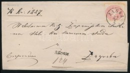 1867 5kr + 10kr Ajánlott Levélen / On Registered Cover 'JASKA' - 'AGRAM' (10kr... - Other & Unclassified