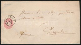 1867 5kr Levélen / On Cover 'KARLSTADT' - 'AGRAM' - Other & Unclassified