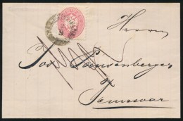 1866 5kr Levélen / On Cover 'BAN.WEISKIRCHEN' - 'TEMESVÁR' - Other & Unclassified