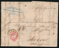 1866 5kr Levélen / On Cover 'IVANEC' - 'WARASDIN' - 'VILLACH' - 'MARBURG' - 'TARVIS' - Other & Unclassified