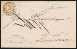 1865 15kr Levélen / On Cover 'KRONSTADT' - Temesvár - Other & Unclassified