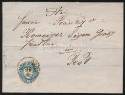 1865 10kr Levélen / On Cover 'KISKÖRÖS' - 'PEST Früh' - Other & Unclassified