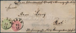 1864 3kr + 5kr Helyi Levélen /  On Local Cover 'PESTH' - Other & Unclassified