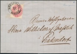 1864 5kr Levélen / On Domestic Cover 'MECZENZÉF' - 'GÖLLNITZ' - 'SZOMOLNOK' - Other & Unclassified