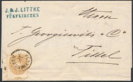 1864 15kr Elfogazva / With Shifted Perforation Levélen / On Cover 'FÜNFKIRCHEN' - 'TITEL' - Other & Unclassified