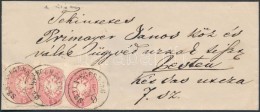 ~1863 3 X 5kr Levélen / On Cover 'SZALA-EGERSZEG' - 'PESTH' - Other & Unclassified