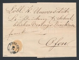 1863 15kr Levélen / On Cover 'ZSOLNA' - Ofen - Other & Unclassified