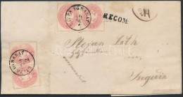 1863 4 X 5kr Ajánlott Levélen / On Registered Cover 'LIPPA Im BANAT' - 'TEMESVÁR' - Szeged +... - Other & Unclassified