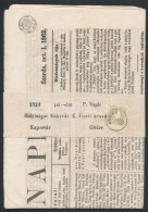 1862 Szürke Hírlapbélyeg Teljes újságon / Grey Newspaper Stamp On Complete... - Other & Unclassified