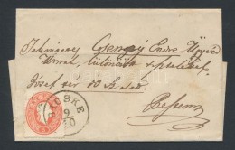 1861-1864 5kr Levélen / On Cover 'BICSKE' - 'PESTH / Abends' - Other & Unclassified