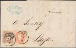 1861 1858 10kr + 1861 5kr Vegyes Bérmentesítés Levélen /  Mixed Franking On Cover... - Other & Unclassified