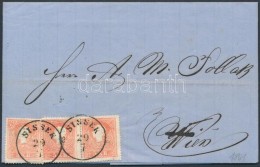 1861 3 X 5kr II. Levélen / On Cover 'SISSEK' - 'AGRAM' - 'WIEN' - Other & Unclassified