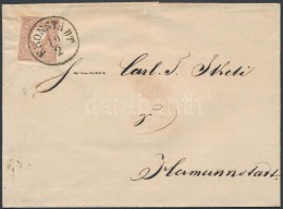 1859 10kr I. (3 Oldalon Vágva) Levélen / On Cover 'KRONSTADT' - 'HERMANNSTADT' - Other & Unclassified