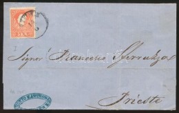 ~1859 5kr I Levélen / On Cover 'FIUME' - 'TRIEST' - Other & Unclassified