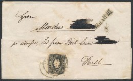 1858 3kr II. Típus Helyi Levélen /  On Local Cover 'PESTH / Abends' - Other & Unclassified