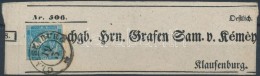 1851 Kék Merkúr II. Típus Teljes Címszalagon / Newpaper Stamp On Complete Newspaper... - Other & Unclassified