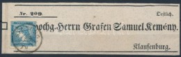 1851 Kék Merkúr I. Típus Teljes Címszalagon /  On Complete Newspaper Wrapper... - Other & Unclassified