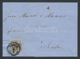 1850-1854 2kr HP Helyi Levélen (70.000) / On Local Cover 'PESTH' (egyik Oldalhajtóka Hiányzik... - Other & Unclassified