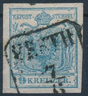 O 1850 9kr HP. Type I. !; Lemezhiba A Jobb Alsó Részen / Plate Flaw; 'PESTH' - Other & Unclassified