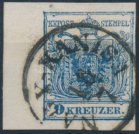 O 1850 9kr MP. Type III.b; Széles ívszéllel / Margin 8 Mm; 'NAGY-KANISA'; Certificate, Signed:... - Other & Unclassified